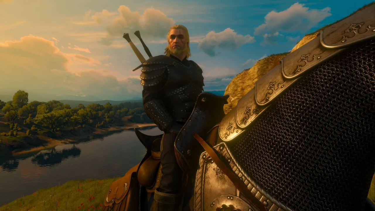 Geralt con la armadura del Lobo Olvidado inspirada en Henry Cavill en The Witcher 3 Remastered